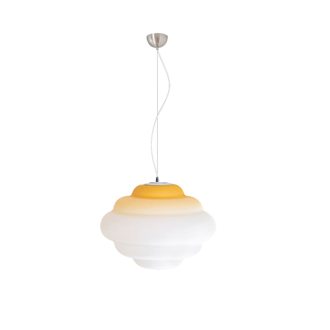 Lampa wisząca z gradientem i miękkim rozproszeniem światła - Aérola-Żółty-Trend Polska