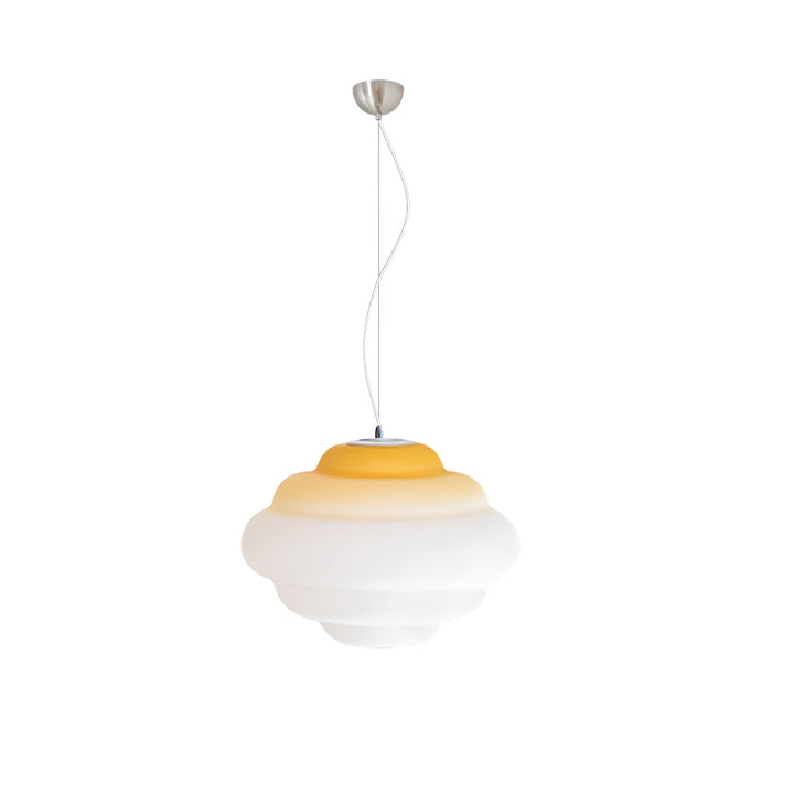 Lampa wisząca z gradientem i miękkim rozproszeniem światła - Aérola-Żółty-Trend Polska