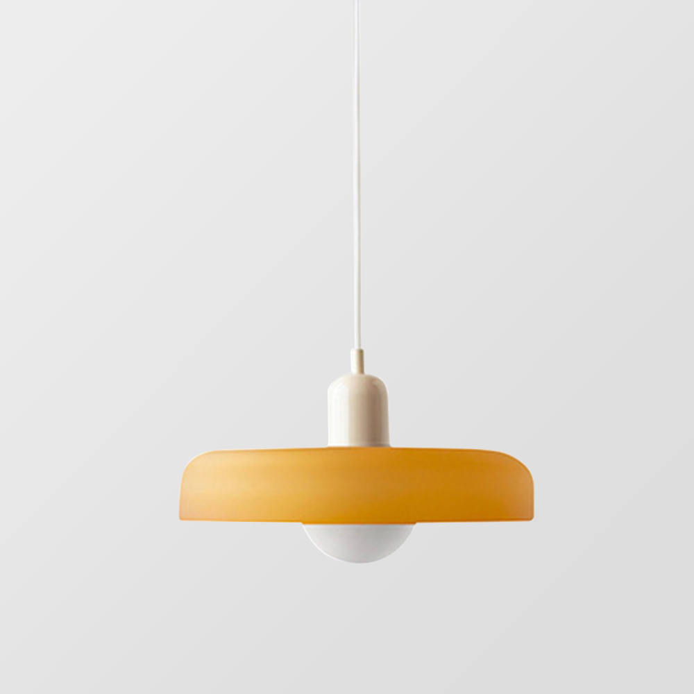 Lampa wisząca z kolorowego szkła - BauLume-Zielony-Czerwony-25 x 18 cm-Trend Polska