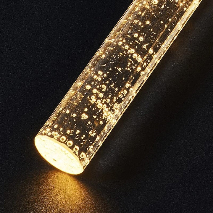 Lampa wisząca z szkła w kształcie cylindra - Lustreau-Złoto-1 lampa-Trend Polska