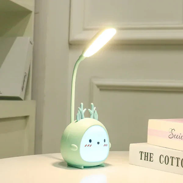 Lampka do czytania dla dzieci z ochroną oczu i lampką nocną USB - BrightBuddy-Niebieski jeleń-Trend Polska