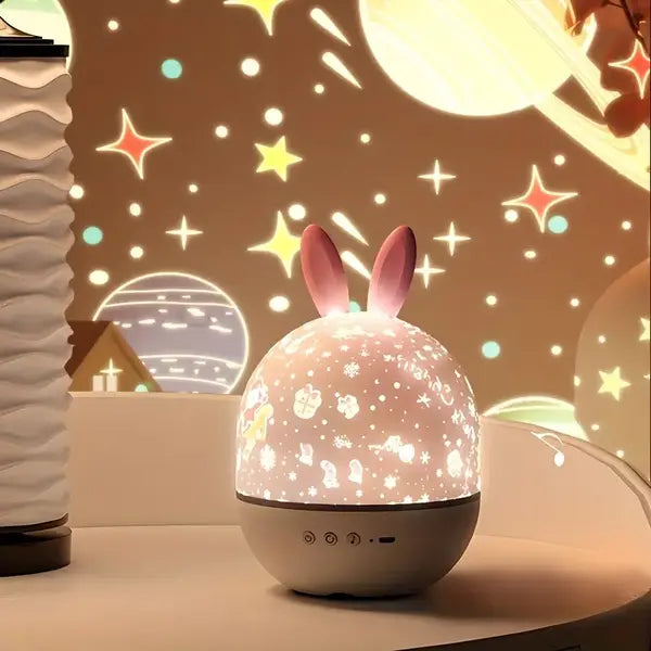Lampka nocna projektor gwiazd - Światło snu-Lamp Zajączek-Trend Polska