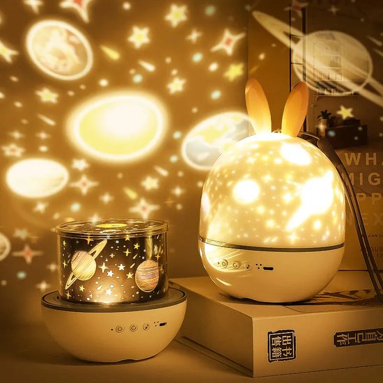 Lampka nocna projektor gwiazd - Światło snu-Lamp Zajączek-Trend Polska