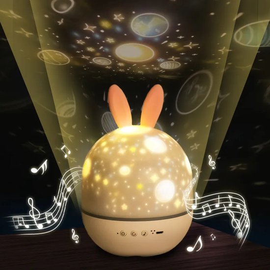 Lampka nocna projektor gwiazd - Światło snu-Lamp Zajączek-Trend Polska