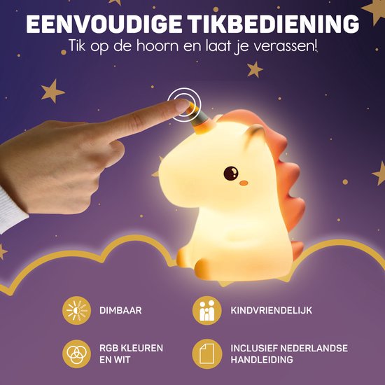 Lampka nocna w kształcie jednorożca - DreamCrest-Trend Polska