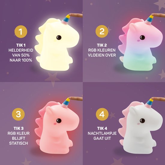 Lampka nocna w kształcie jednorożca - DreamCrest-Trend Polska