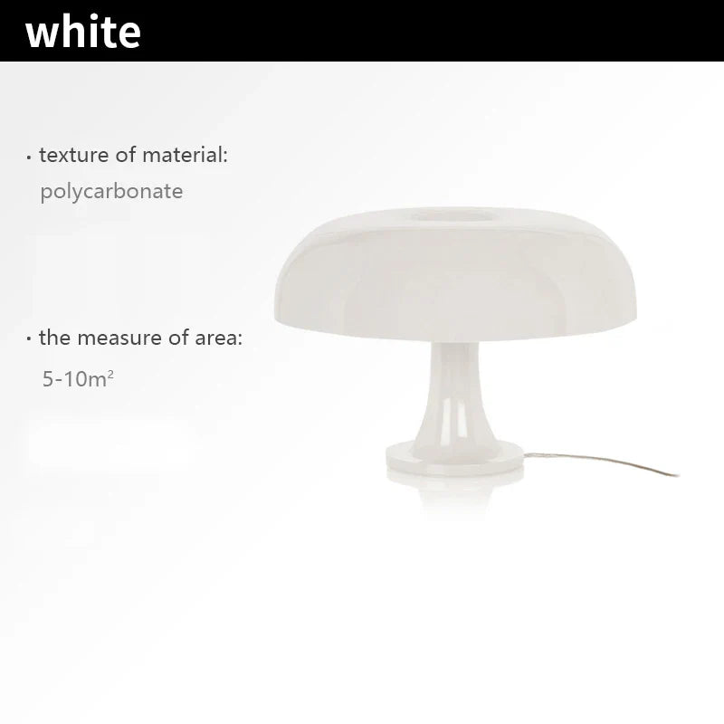 LAMPKA PADDENSTOŁOWA LED PROJEKTANTA - MODERNISTYCZNY MINIMALIZM DO SYPIALNI I SALONU-Biały-EU Wtyczka-Trend Polska