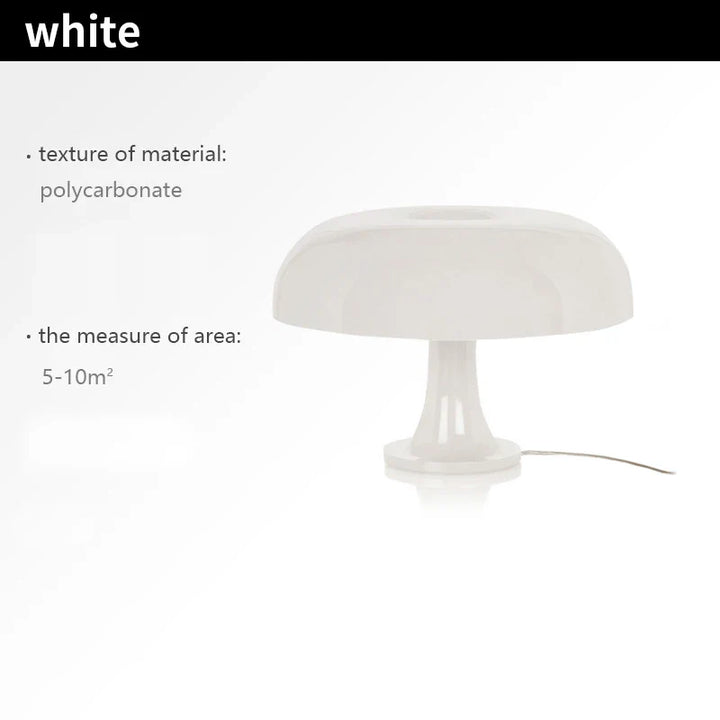 LAMPKA PADDENSTOŁOWA LED PROJEKTANTA - MODERNISTYCZNY MINIMALIZM DO SYPIALNI I SALONU-Biały-EU Wtyczka-Trend Polska