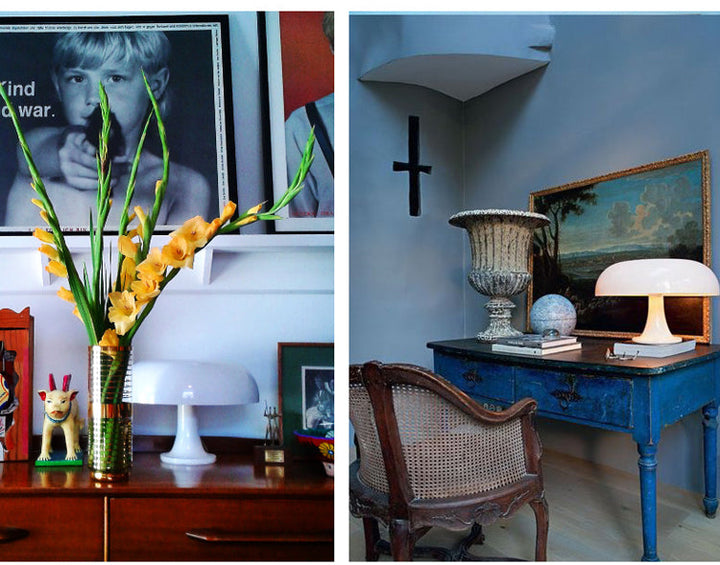 LAMPKA PADDENSTOŁOWA LED PROJEKTANTA - MODERNISTYCZNY MINIMALIZM DO SYPIALNI I SALONU-Pomarańczowy-EU Wtyczka-Trend Polska