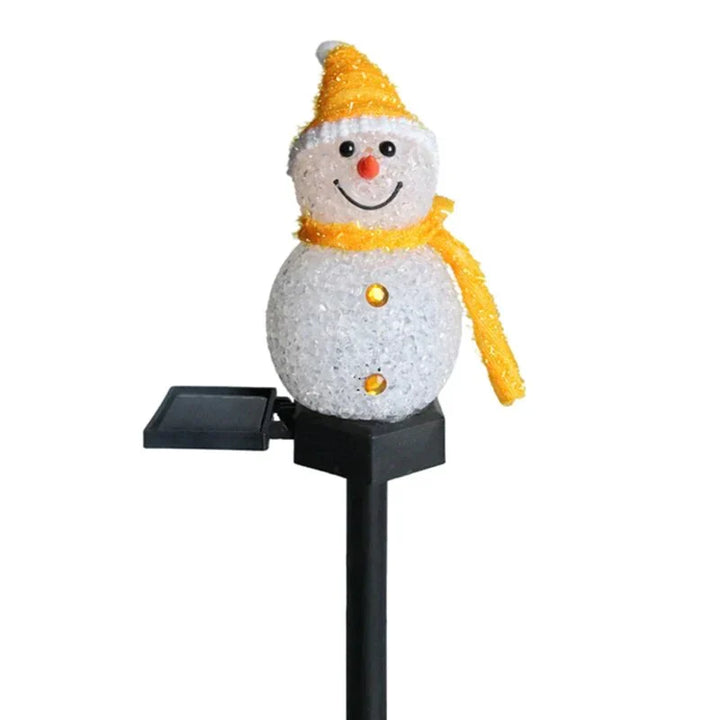 Lampka SolarSnow na energię słoneczną w kształcie bałwana-Pomarańczowy (1+1 Gratis)-Trend Polska