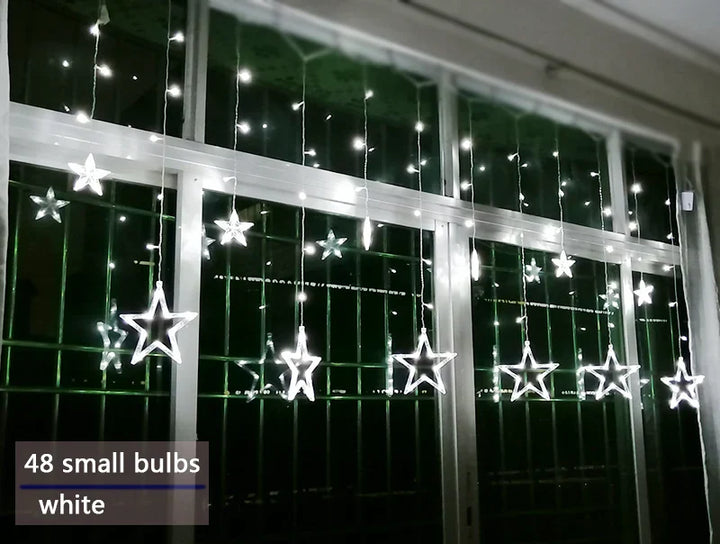 LED Gwiezdna Girlanda - StarryGlow-Biały-Sterowanie przyciskiem-Trend Polska
