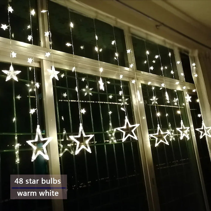 LED Gwiezdna Girlanda - StarryGlow-Ciepły/dowcipny-Sterowanie przyciskiem-Trend Polska