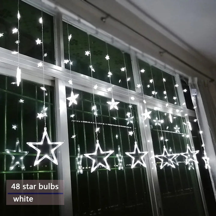 LED Gwiezdna Girlanda - StarryGlow-Ciepły/dowcipny-Sterowanie przyciskiem-Trend Polska