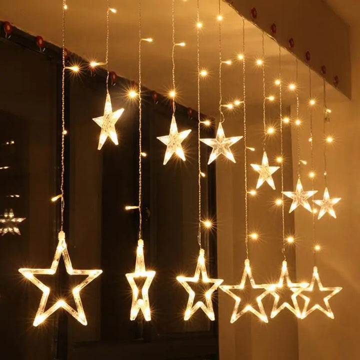 LED Gwiezdna Girlanda - StarryGlow-Ciepły/dowcipny-Sterowanie przyciskiem-Trend Polska