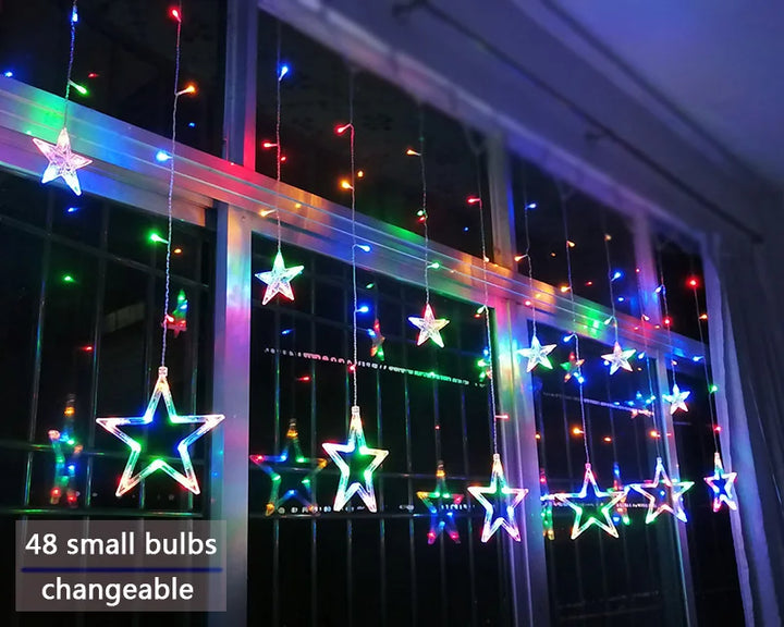 LED Gwiezdna Girlanda - StarryGlow-Zmieniający się-Sterowanie przyciskiem-Trend Polska