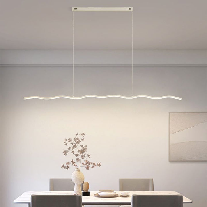 LED Lampa Wisząca z Modnym Wzorem Fal – WaveGlow-Biały-Ciepłowit-Trend Polska