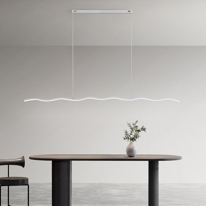 LED Lampa Wisząca z Modnym Wzorem Fal – WaveGlow-Czarny-Ciepłowit-Trend Polska