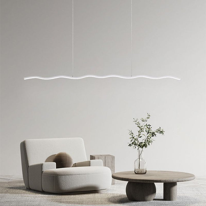 LED Lampa Wisząca z Modnym Wzorem Fal – WaveGlow-Czarny-Ciepłowit-Trend Polska