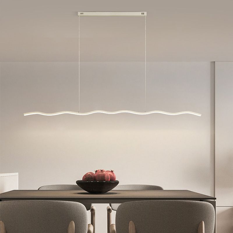 LED Lampa Wisząca z Modnym Wzorem Fal – WaveGlow-Czarny-Ciepłowit-Trend Polska