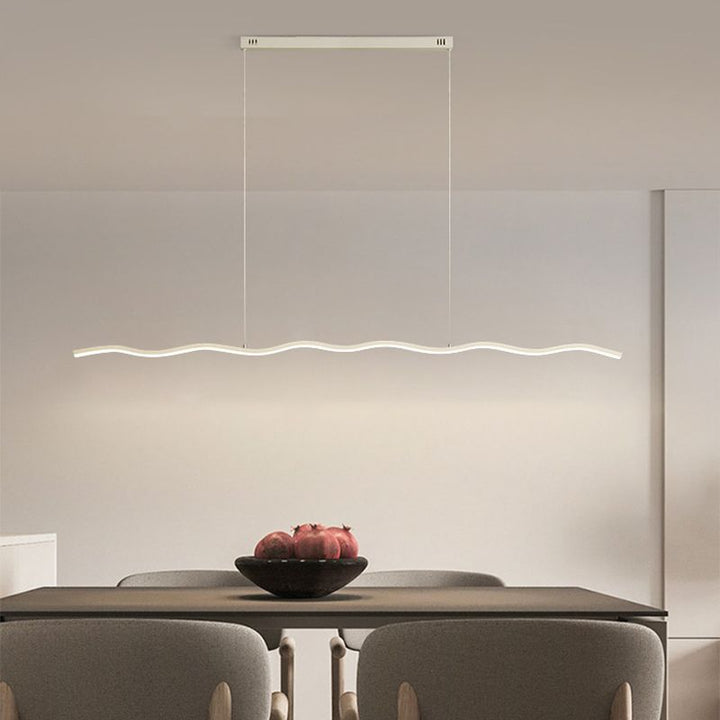 LED Lampa Wisząca z Modnym Wzorem Fal – WaveGlow-Czarny-Ciepłowit-Trend Polska