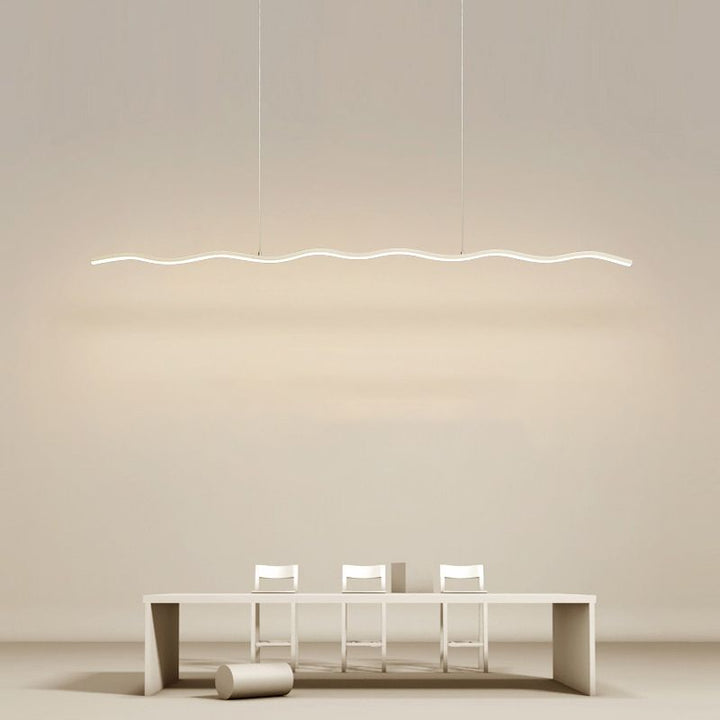 LED Lampa Wisząca z Modnym Wzorem Fal – WaveGlow-Czarny-Ciepłowit-Trend Polska