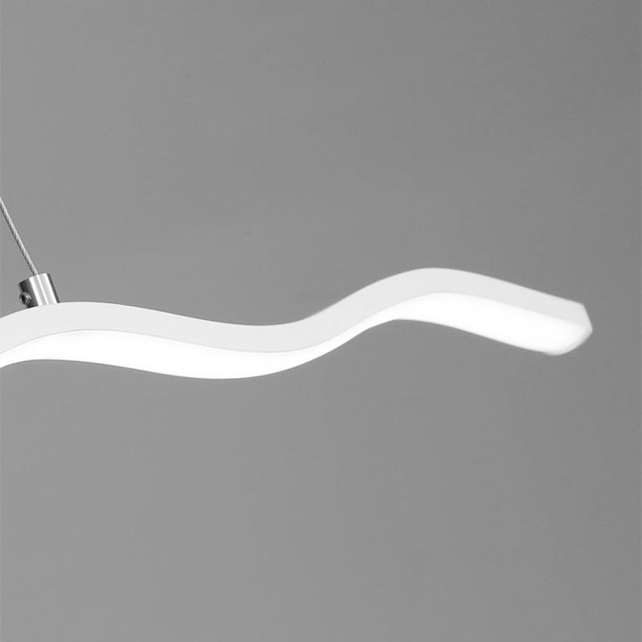 LED Lampa Wisząca z Modnym Wzorem Fal – WaveGlow-Czarny-Ciepłowit-Trend Polska