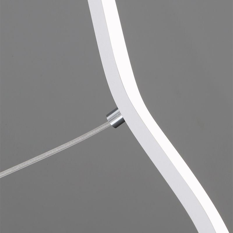LED Lampa Wisząca z Modnym Wzorem Fal – WaveGlow-Czarny-Ciepłowit-Trend Polska