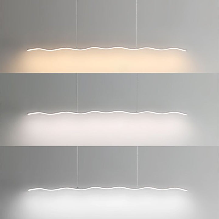 LED Lampa Wisząca z Modnym Wzorem Fal – WaveGlow-Czarny-Ciepłowit-Trend Polska