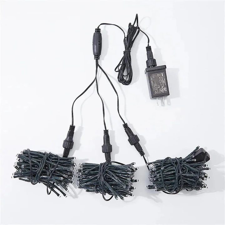 LED Meteor Shower Outdoor Lighting – Lumi-Biały-1 Łańcuch 1 Adapter-Trend Polska