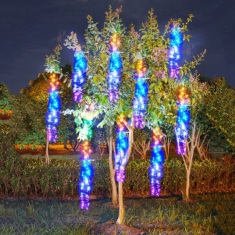 LED Meteor Shower Outdoor Lighting – Lumi-Wielokolorowy-1 Łańcuch 1 Adapter-Trend Polska