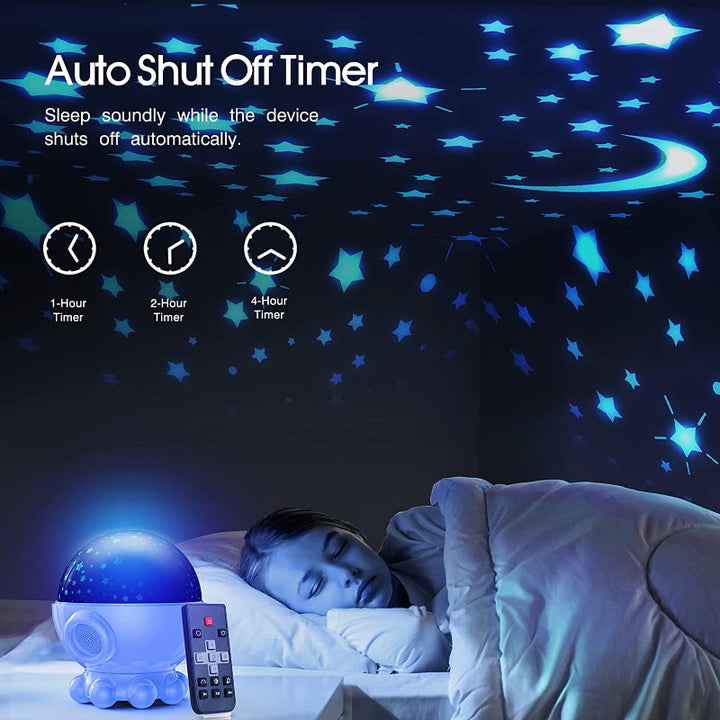 LED Nocna lampka z projekcją oceanu i nieba gwiaździstego + funkcja muzyki - DreamAura-Różowy-Trend Polska