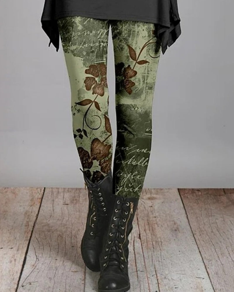 Legginsy Bohemian Retro z etnicznymi wzorami – Ziva-S-1-Trend Polska