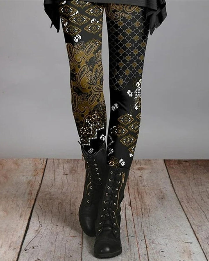 Legginsy Bohemian Retro z etnicznymi wzorami – Ziva-S-4-Trend Polska