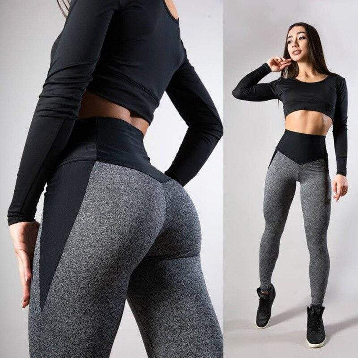 Legginsy modelujące z wysokim stanem - Aurora-Czarny-S-Trend Polska
