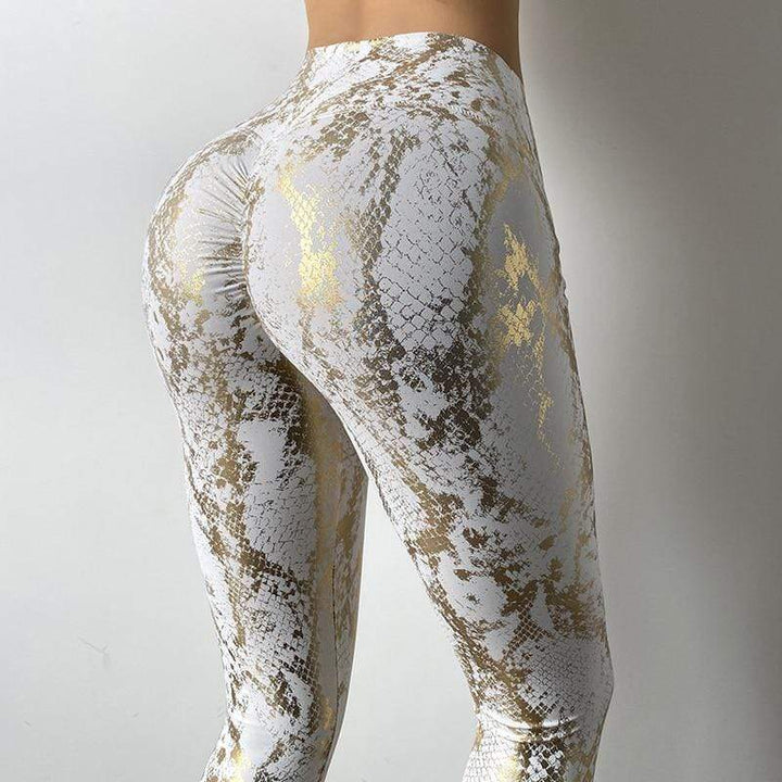 Legginsy Push-Up z Wysokim Stanem - Isla-Biały-S-Trend Polska