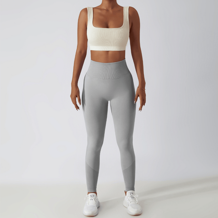 Legginsy sportowe z wysokim stanem dla kobiet – FlexFit-Czarny-S-Trend Polska