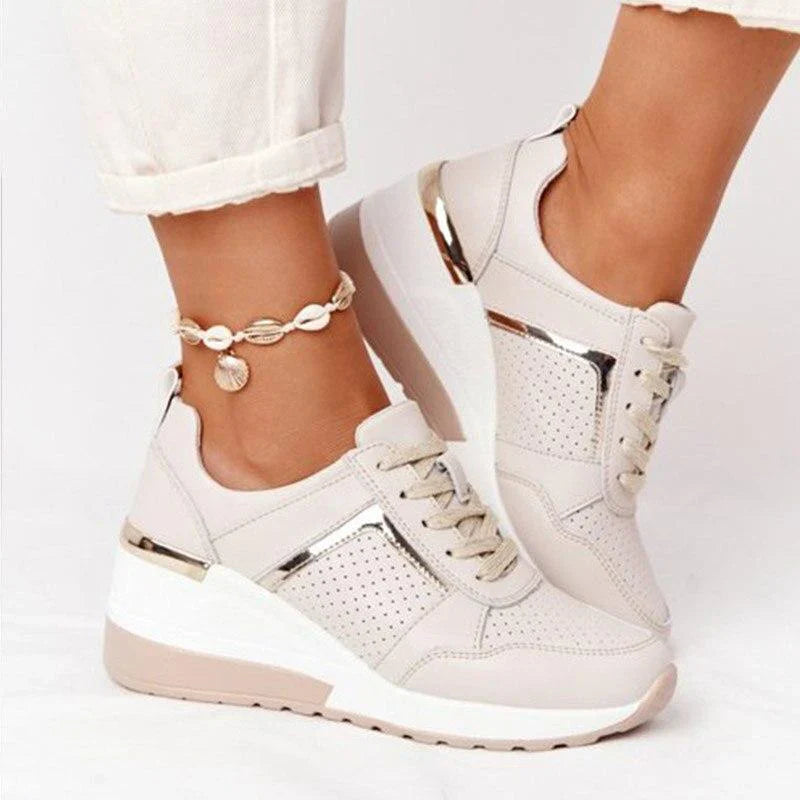 Lekka Air Sneakers dla kobiet - Nova-Beżowy-35-Trend Polska