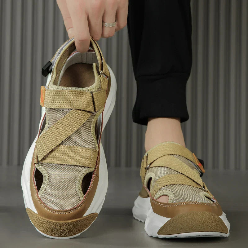 Lekka EVA sandały letnie dla kobiet i mężczyzn z wyglądem designerki – Elian-Beżowy-36-Trend Polska