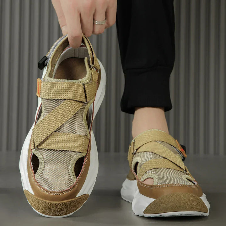 Lekka EVA sandały letnie dla kobiet i mężczyzn z wyglądem designerki – Elian-Beżowy-36-Trend Polska