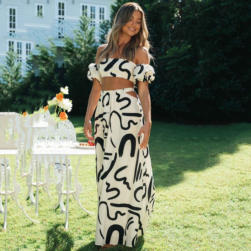 Lekka i stylowa dwuczęściowa kombinezon Boho dla kobiet – Amira-XS-Trend Polska