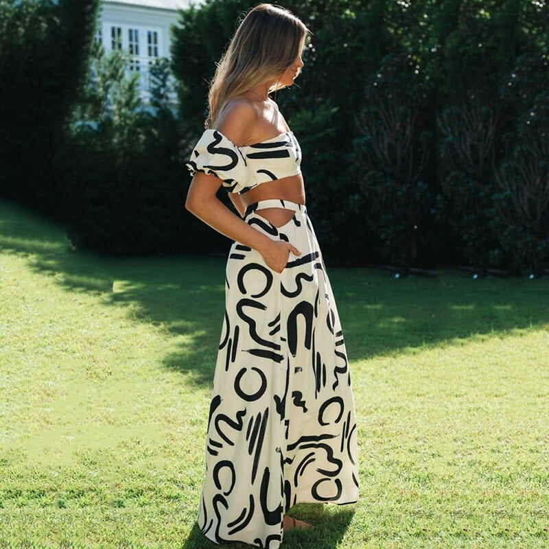 Lekka i stylowa dwuczęściowa kombinezon Boho dla kobiet – Amira-XS-Trend Polska