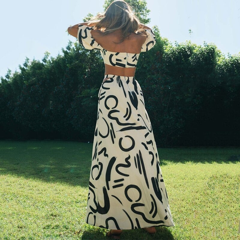 Lekka i stylowa dwuczęściowa kombinezon Boho dla kobiet – Amira-XS-Trend Polska