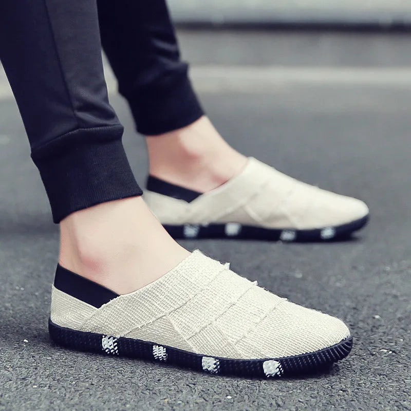 Lekka i stylowa espadryle z płótna z jutową podeszwą dla mężczyzn – Elias-Beżowy-39-Trend Polska
