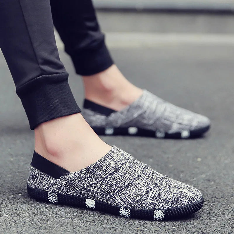 Lekka i stylowa espadryle z płótna z jutową podeszwą dla mężczyzn – Elias-Szary-39-Trend Polska