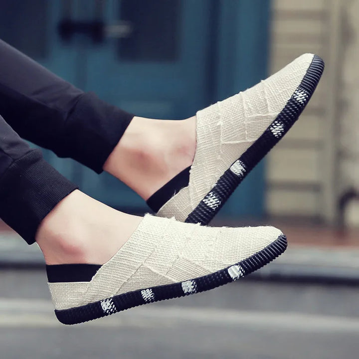 Lekka i stylowa espadryle z płótna z jutową podeszwą dla mężczyzn – Elias-Beżowy-39-Trend Polska