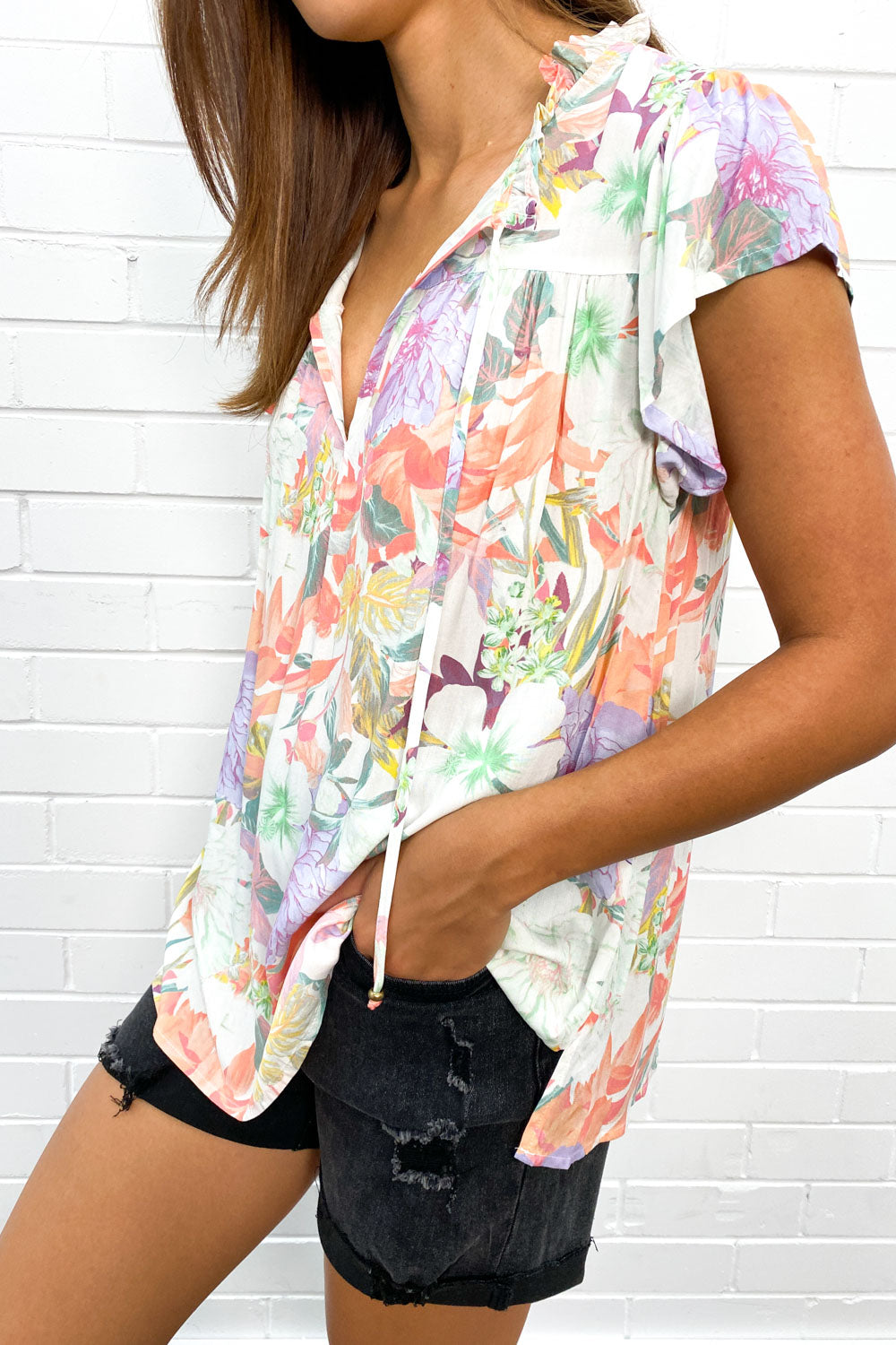 Lekka letnia bluzka damska – Isaline-Pastel-S-Trend Polska