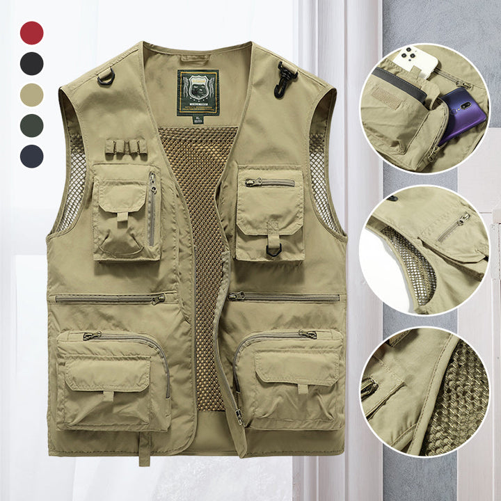 Lekka męska kamizelka outdoorowa – Viktor-Khaki-S-Trend Polska