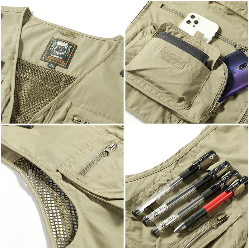 Lekka męska kamizelka outdoorowa – Viktor-Khaki-S-Trend Polska