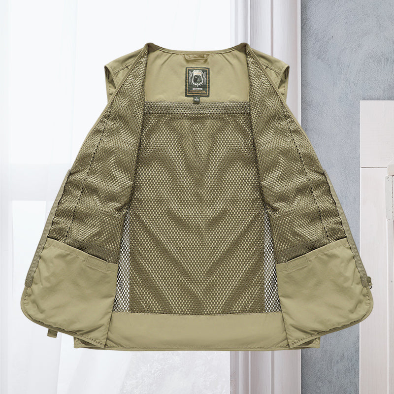 Lekka męska kamizelka outdoorowa – Viktor-Khaki-S-Trend Polska