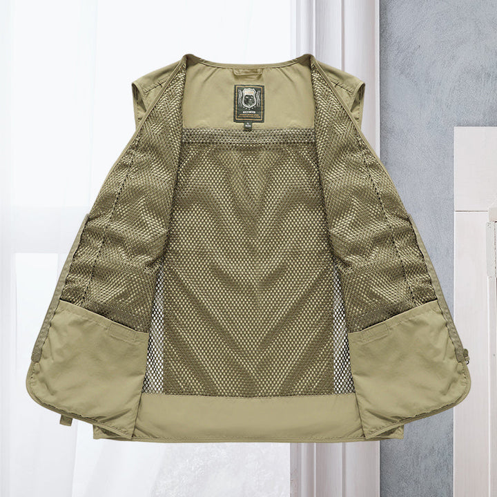 Lekka męska kamizelka outdoorowa – Viktor-Khaki-S-Trend Polska